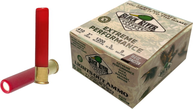 Black River Shot Company 410 Bore Premium Tungsten TSS 3in #9 15 Round box 5/8oz - Black River Shot Company