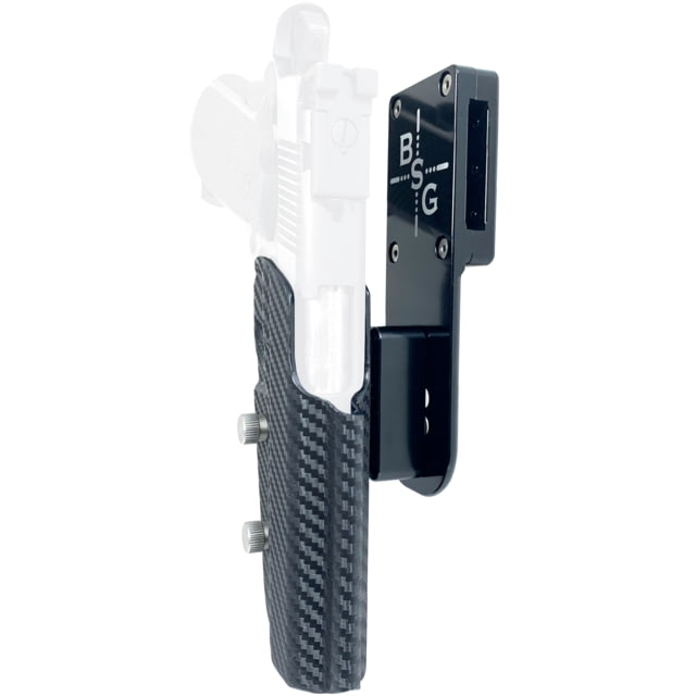 Black Scorpion Outdoor Gear 1911 4.25in Pro Heavy Duty Competition Holster Left Hand Black Shell / Carbon Fiber - Black Scorpion Outdoor Gear