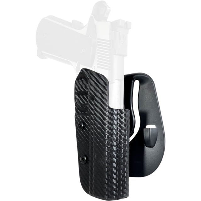 Black Scorpion Outdoor Gear 1911 4.25in w/o Rail OWB Kydex Paddle Holster Right Hand Carbon Fiber - Black Scorpion Outdoor Gear