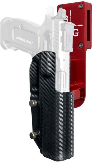 Black Scorpion Outdoor Gear SAR K-12 Sport Pro Heavy Duty Competition Holster Right Red/Carbon Fiber - Black Scorpion Outdoor Gear