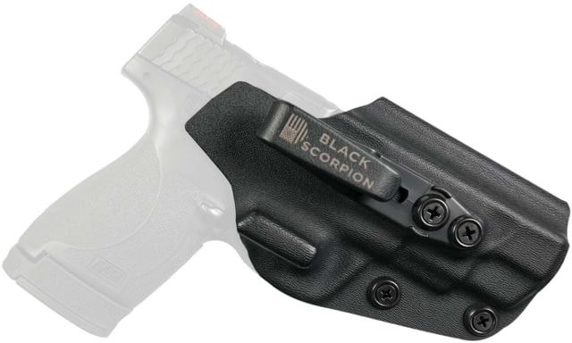 Black Scorpion Outdoor Gear Smith & Wesson M&P Shield Plus 4'' IWB Belt Wing Tuckable Holster Right Black - Black Scorpion Outdoor Gear