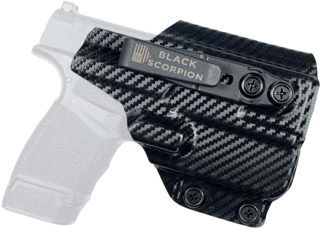 Black Scorpion Outdoor Gear Springfield Hellcat w/ TLR-6 IWB Belt Wing Tuckable Holster Right Carbon Fiber - Black Scorpion Outdoor Gear