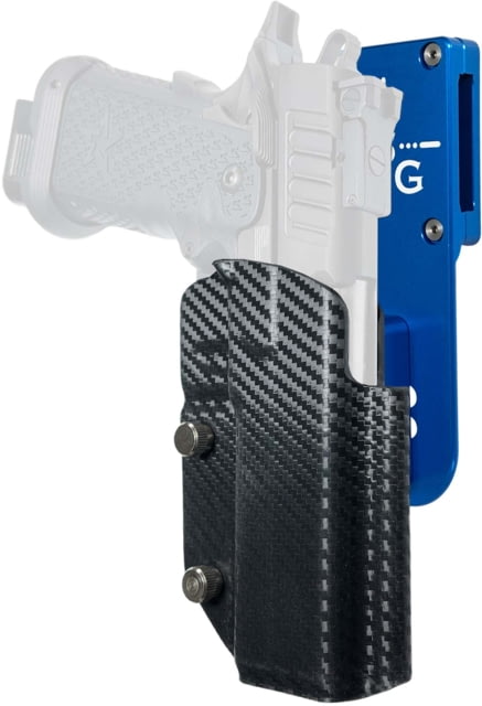 Black Scorpion Outdoor Gear Staccato P DUO Pro Heavy Duty Competition Holster Right Blue/Carbon Fiber - Black Scorpion Outdoor Gear