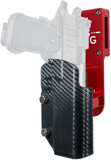 Black Scorpion Outdoor Gear Staccato P DUO Pro Heavy Duty Competition Holster Right Red/Carbon Fiber - Black Scorpion Outdoor Gear