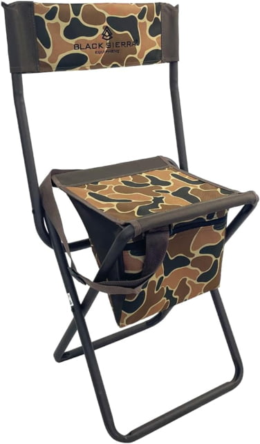BLACK SIERRA EQUIPMENT High Back Shooter Stool Ranger Camo - Black Sierra Equipment