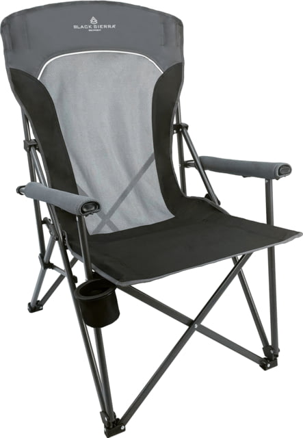 BLACK SIERRA EQUIPMENT Vista Ventback Hard Arm Chair Black - Black Sierra Equipment