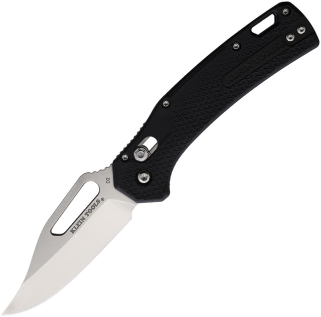 Blackfire Pivot Lock Folding Knife 4in Closed 3in Satin D2 Tool Steel Clip Point Blade Black Nylon Handle