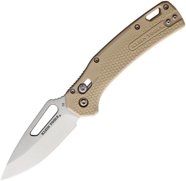 Blackfire Pivot Lock Folding Knife 4in Closed 3in Satin D2 Tool Steel Drop Point Blade Tan Nylon Handle - Blackfire