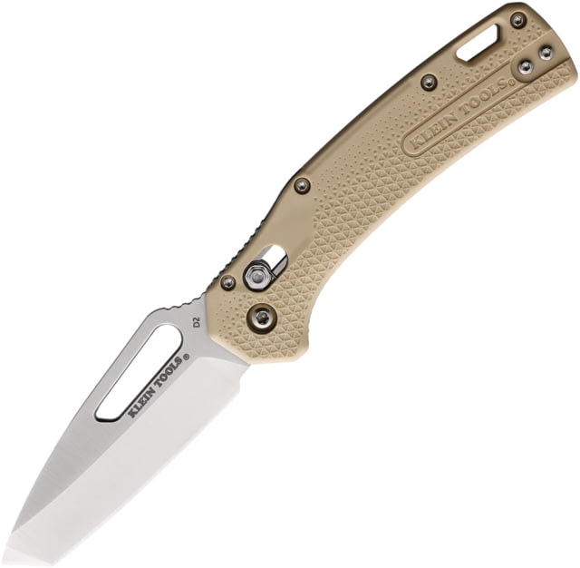 Blackfire Pivot Lock Folding Knife 4in Closed 3in Satin D2 Tool Steel Tanto Blade Tan Nylon Handle