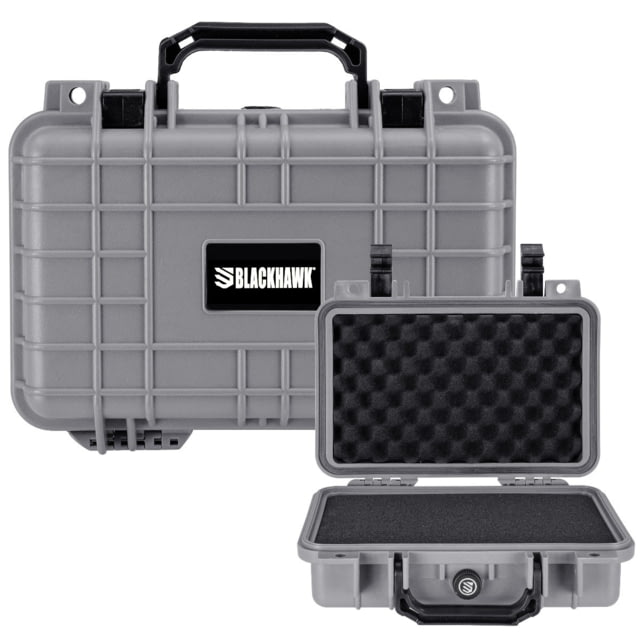 BlackHawk 11.6in Waterproof Hard Single Gun Case w/Foam Gray - Blackhawk