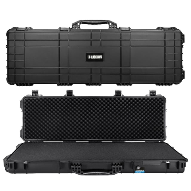 BlackHawk 53in Waterproof Roller Hard Rifle Case w/Foam Black - Blackhawk