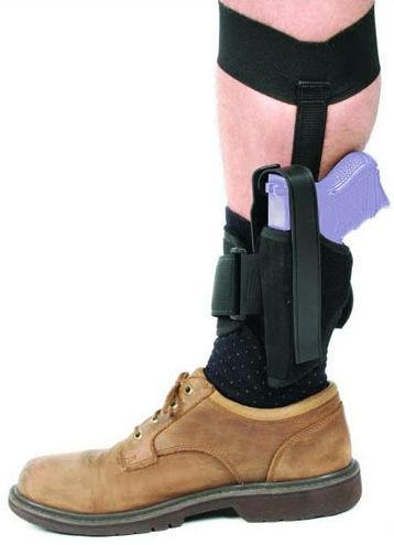 BlackHawk Nylon Ankle Holsters Left Hand Plain Black