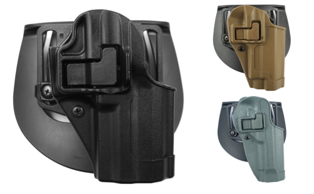 BlackHawk CQC SERPA Holster w/ Belt Loop and Paddle, Right Hand, Black, For Glock 20/21 + S&W MP, 410513BK-R