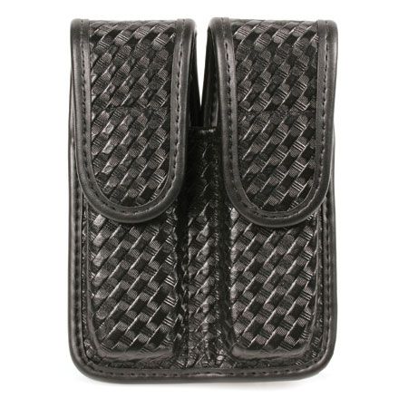 BlackHawk Molded Double Magazine Pouch Single Stack Black Basketweave - Blackhawk