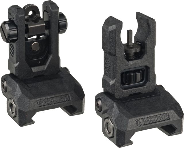 BlackHawk Hybrid Folding Top Mounted Deployable Front and Rear Sight Black - Blackhawk