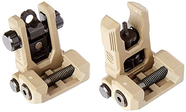 BlackHawk Hybrid Folding Top Mounted Deployable Front and Rear Sight Flat Dark Earth - Blackhawk