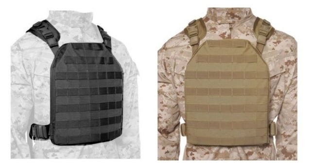 BlackHawk MOLLE Lightweight Plate Carrier Harness, Coyote Tan, Medium, 37CL83CT by USA Blackhawk Bulletproof Vests Plate Carriers