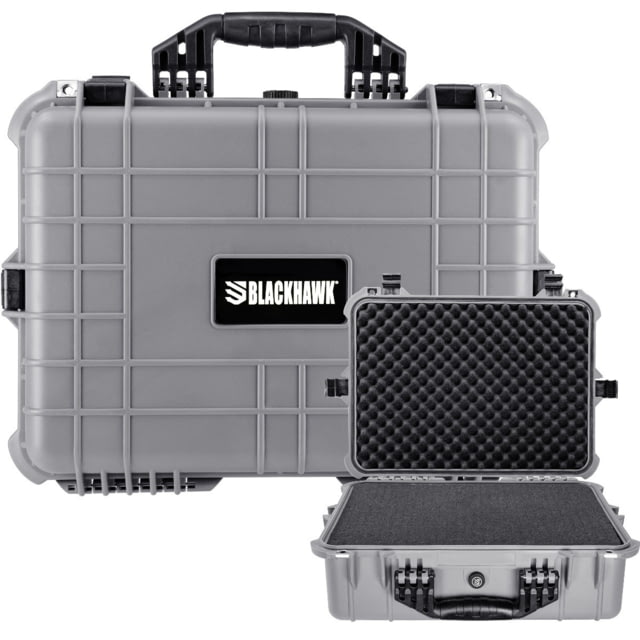 BlackHawk Medium 20in Waterproof Gear/Gun Hard Case w/Foam Gray - Blackhawk