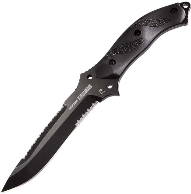 USED BlackHawk Nightedge Fixed Blade Knife 5.88in D2 Tool Steel Zytel w/ 3M Grip Tape Inserts Handle Black BH15NE10BK - Blackhawk