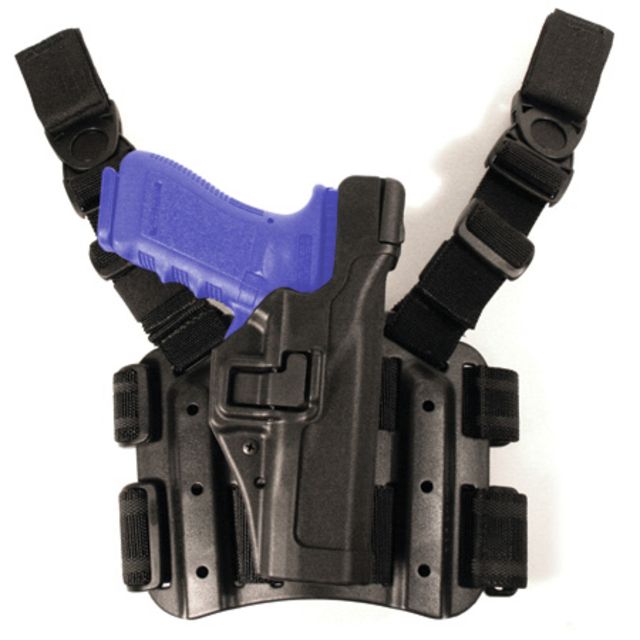 BlackHawk SERPA Level 3 Tactical Holsters Glock 19/Glock 23/Glock 31/Glock 32/Glock 17/Glock 22 Left Hand Matte Black - Blackhawk