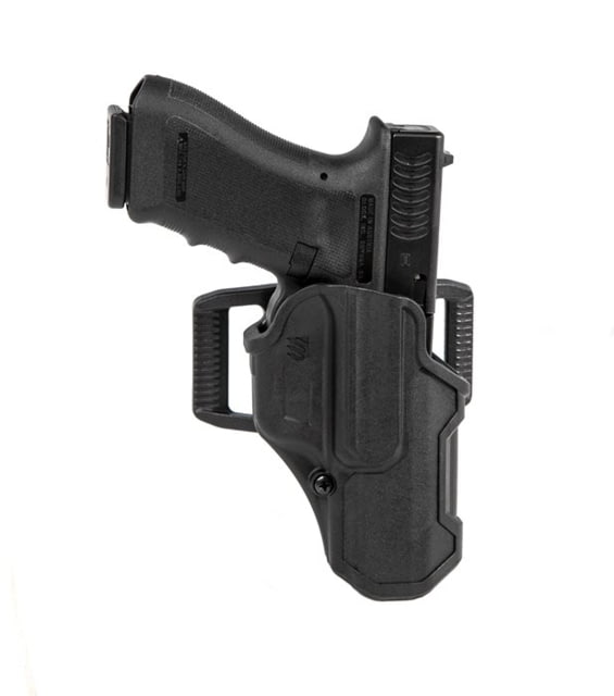 USED BlackHawk T-Series L2C Compact Holsters Glock 19/Glock 23/Glock 17/Glock 22/Glock 34/Glock 35 Right Hand Matte Black Black  EDEMO4 - Blackhawk