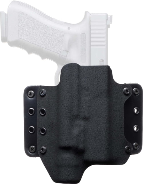 Blackpoint Tactical Leather Wing Light Mounted OWB Holster SIG P365 X-MACRO with TLR-7 Right Hand Kydex Black - Blackpoint Tactical