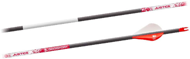 BloodSport Justice Arrows 400 2 in. Vane 6 pk. Black Black - Bloodsport