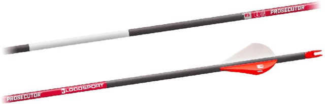 BloodSport Prosecutor Arrows 400 2 in. Vane 6 pk. Black Black - Bloodsport