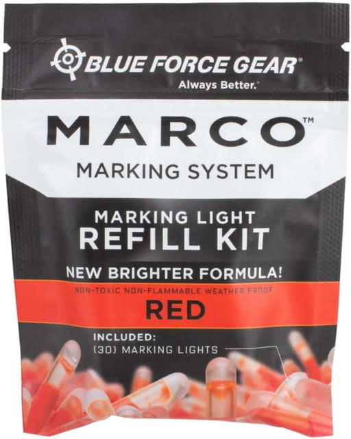 Blue Force Gear MARCO Training Light Refill Pack 30 light sticks Red