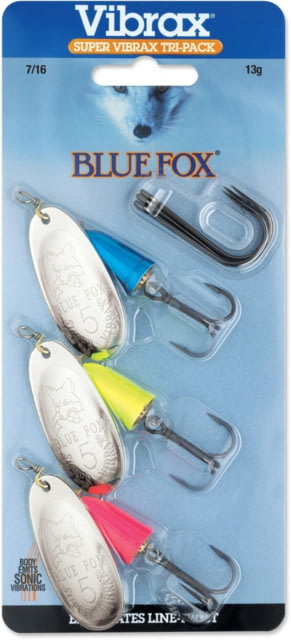 Blue Fox Blue Fox Super Vibrax Tri Pack 05 Jig Blue Pink Yellow