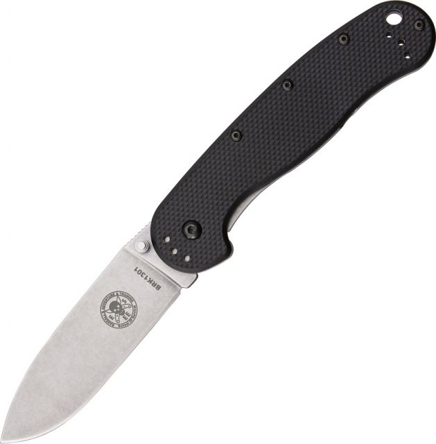 Blue Ridge Knives Avispa Black Handle Satin Knife Black/Satin - Abkt Tac