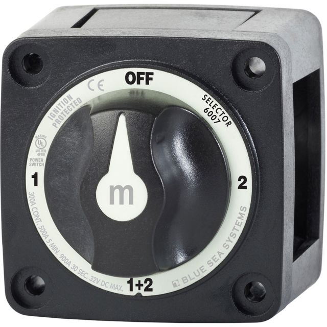 Blue Sea Systems  Battery Switch Mini - 4 Position - Black - Blue Sea Systems