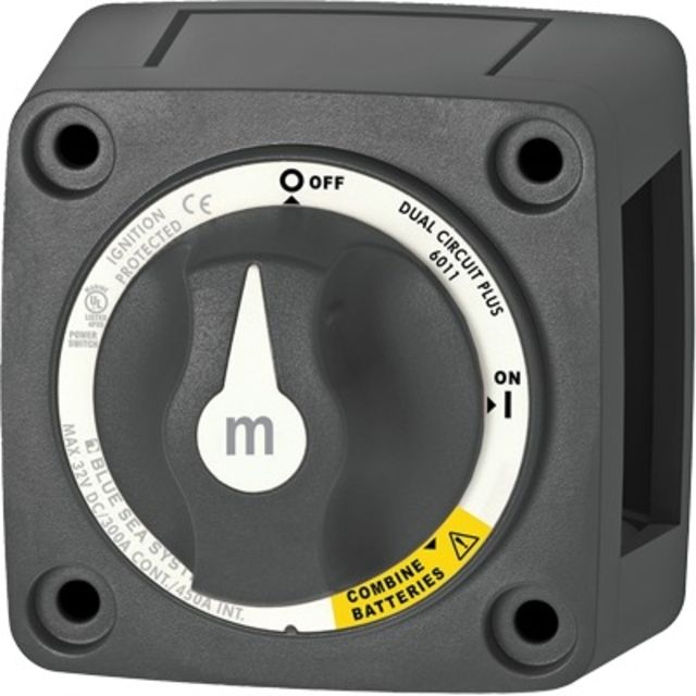 Blue Sea Systems Mini Batt Sw 2 Ckt On-Off-Both Black - Blue Sea Systems