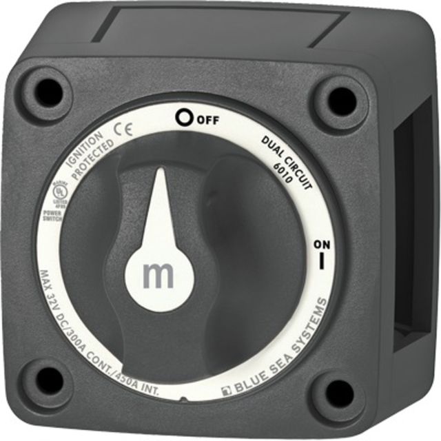 Blue Sea Systems Mini Batt Sw 2 Ckt On-Off Black - Blue Sea Systems
