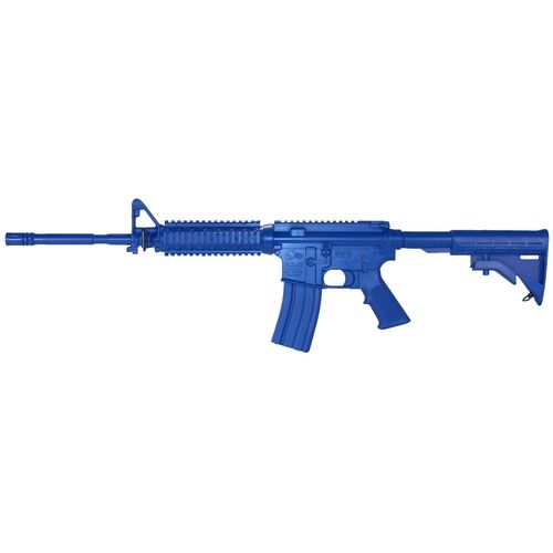 Blueguns Colt M4 Training Guns Not Weighted No Light/Laser Attachment Rifle Flat Top Open Stock Blue - Blueguns
