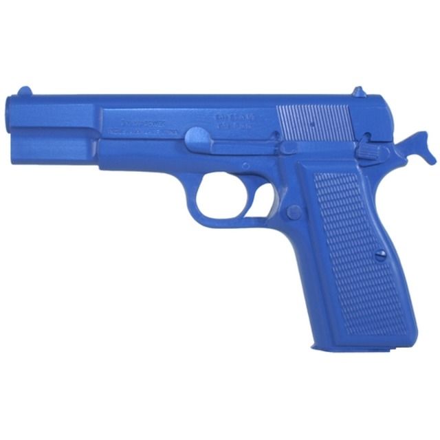 Blueguns Browning Hi-Power Cocked & Locked Training Guns Weighted No Light/Laser Attachment Handgun Blue - Blueguns
