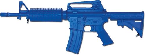Blueguns Colt M4 Commando Training Guns Not Weighted No Light/Laser Attachment Rifle Closed Stock Blue - Blueguns