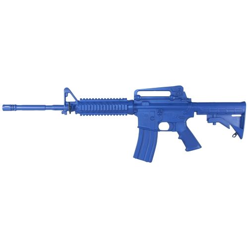 Blueguns Colt M4 Training Guns Not Weighted No Light/Laser Attachment Rifle Closed Stock Fwd Rail Blue - Blueguns