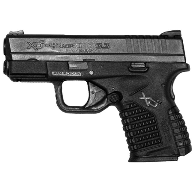 Blueguns Springfield Armory XD-S 3.3in Training Guns Not Weighted No Light/Laser Attachment Handgun Black - Blueguns
