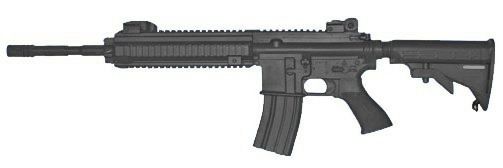 Blueguns Heckler & Koch HK416 14.5in Training Guns Not Weighted No Light/Laser Attachment Rifle Black w/14.5" Barrel Closed Stock - Blueguns