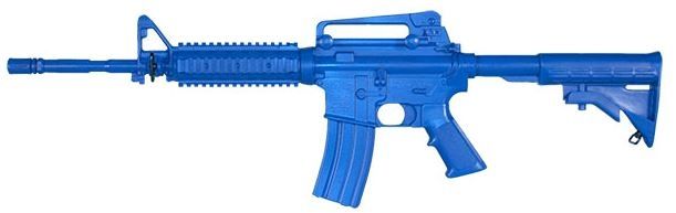 Blueguns Colt M4 Training Guns Not Weighted w/o Light/Laser Attachment Rifle Open Stock Fwd Rail 14in Barrel Blue - Blueguns