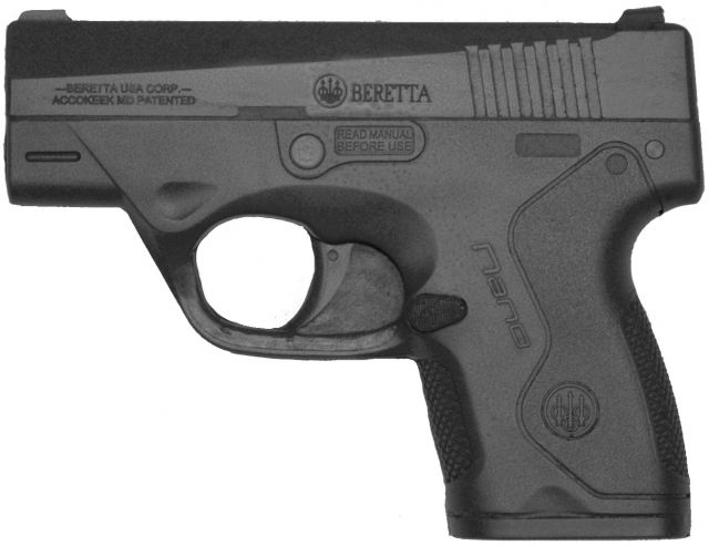 Blueguns Beretta BU9 Nano Training Guns Weighted No Light/Laser Attachment Handgun Black - Blueguns