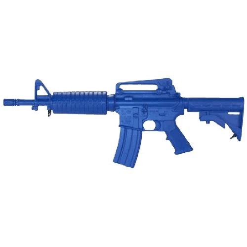 Blueguns Colt M4 Training Guns Weighted No Light/Laser Attachment Rifle Blue Closed Stock - Blueguns