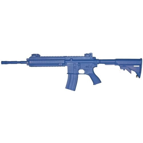 Blueguns Heckler & Koch HK416 14.5in Training Guns Weighted No Light/Laser Attachment Rifle Blue w/14.5" Barrel Closed Stock - Blueguns