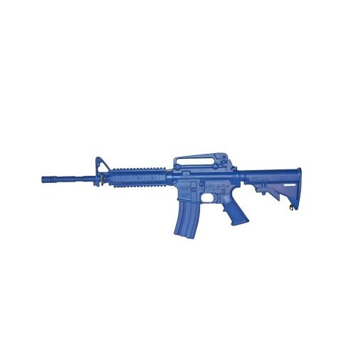 Blueguns Colt M4 Training Guns Weighted No Light/Laser Attachment Rifle Blue Closed Stock Fwd Rail 14in Barrel - Blueguns
