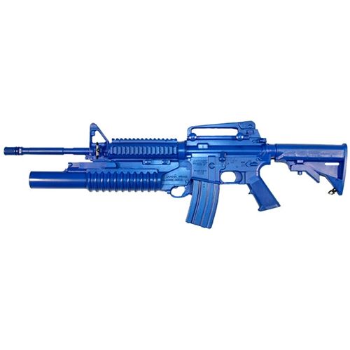 Blueguns Colt M4 Training Guns Weighted No Light/Laser Attachment Rifle Blue Closed Stock - Blueguns