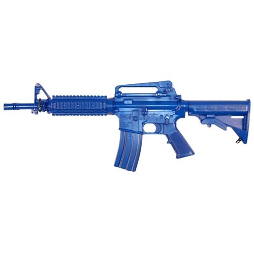 Blueguns Colt M4 Commando Training Guns Weighted No Light/Laser Attachment Rifle Blue Closed Stock Fwd Rail - Blueguns