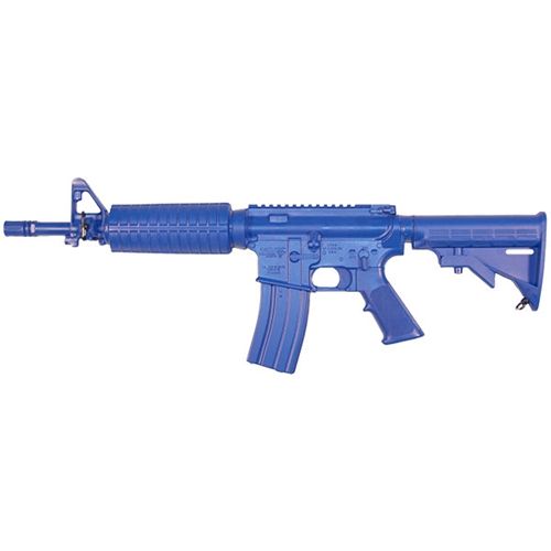 Blueguns Colt M4 Commando Training Guns Weighted No Light/Laser Attachment Rifle Blue Flat Top Closed Stock - Blueguns