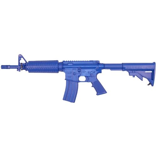 Blueguns Colt M4 Commando Training Guns Weighted No Light/Laser Attachment Rifle Blue Closed Stock - Blueguns