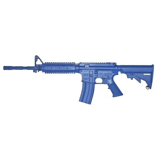 Blueguns Colt M4 Training Guns Weighted No Light/Laser Attachment Rifle Blue Flat Top Closed Stock Fwd Rail - Blueguns